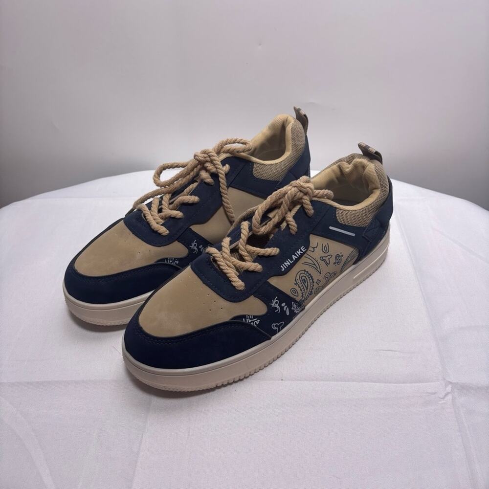 Jinlaike Tan and Navy Sneakers Size EU 46 US 12